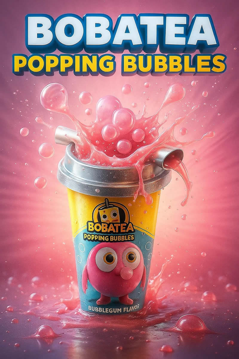 BOBATEA POPPING BUBBLES Bubblegum